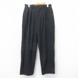 W30★古着 ラルフローレン Ralph Lauren ブランド スラックス パンツ メンズ 90年代 90s ウール 黒 ブラック 【spe】 25apr21 中古 ボトムス ロング