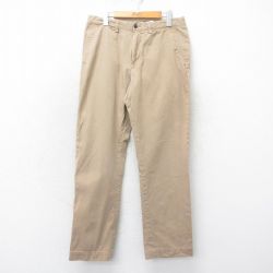 W34★古着 ラルフローレン Ralph Lauren ブランド チノ パンツ チノパン メンズ コットン ベージュ カーキ 25apr21 中古 ボトムス ロング