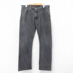 W34★古着 リーバイス Levis ジーンズ メンズ 黒 ブラック デニム 25apr23 中古 ボトムス ジーパン Gパン ロング パンツ