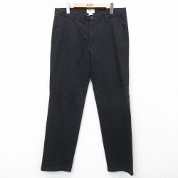 W34★古着 ドッカーズ パンツ メンズ ワンポイントロゴ 黒 ブラック 25apr23 中古 ボトムス ロング