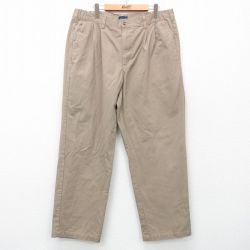【50%OFF】W38★古着 ベーシックエディションズ チノ パンツ チノパン メンズ ベージュ カーキ 25apr23 中古 ボトムス ロング