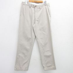 【50%OFF】W33★古着 ラルフローレン Ralph Lauren ブランド パンツ メンズ 90年代 90s コットン 薄ベージュ カーキ 25apr23 中古 ボトムス ロング