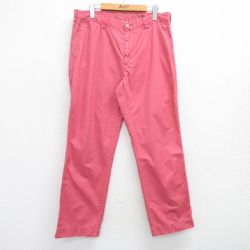 W34★古着 ラルフローレン Ralph Lauren ブランド パンツ メンズ 90年代 90s SUFFIELD コットン ピンク 【spe】 25apr23 中古 ボトムス ロング