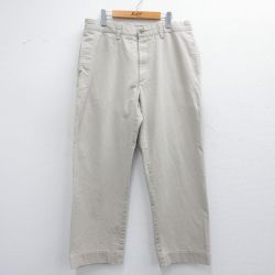 W36★古着 ペリーエリス チノ パンツ チノパン メンズ コットン 薄ベージュ カーキ 25apr23 中古 ボトムス ロング