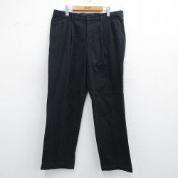 W36★古着 ドッカーズ パンツ メンズ ワンポイントロゴ 黒 ブラック 25apr23 中古 ボトムス ロング