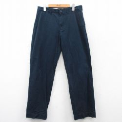 W34★古着 ラルフローレン Ralph Lauren ブランド パンツ メンズ 90年代 90s コットン 紺 ネイビー 25apr23 中古 ボトムス ロング