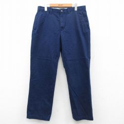 W35★古着 ラルフローレン Ralph Lauren ブランド パンツ メンズ コットン 紺 ネイビー 25apr23 中古 ボトムス ロング