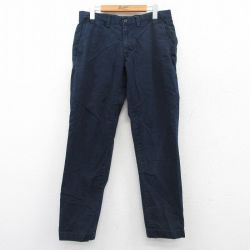 W33★古着 ラルフローレン Ralph Lauren ブランド パンツ メンズ コットン 紺 ネイビー 25apr23 中古 ボトムス ロング