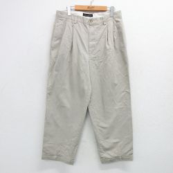 W33★古着 バナナリパブリック BANANA REPUBLIC パンツ メンズ コットン 薄ベージュ カーキ 25apr23 中古 ボトムス ロング