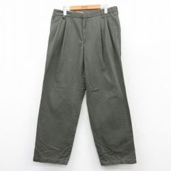 【20%OFF】W34★古着 ドッカーズ パンツ メンズ 濃緑 グリーン 25apr24 中古 ボトムス ロング