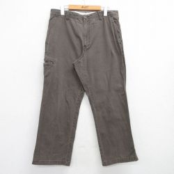 W34★古着 ドッカーズ パンツ メンズ コットン こげ茶 ブラウン 25apr25 中古 ボトムス ロング