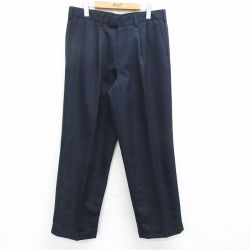 W33★古着 ドッカーズ スラックス パンツ メンズ 00年代 00s 濃紺 ネイビー 25apr25 中古 ボトムス ロング