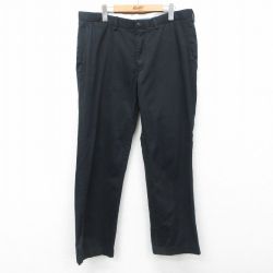 W38★古着 ラルフローレン Ralph Lauren ブランド チノ パンツ チノパン メンズ コットン 黒 ブラック 25apr26 中古 ボトムス ロング