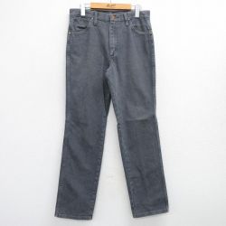 W31★古着 ラングラー Wrangler ジーンズ メンズ コットン グレー デニム 25apr28 中古 ボトムス ジーパン Gパン ロング パンツ