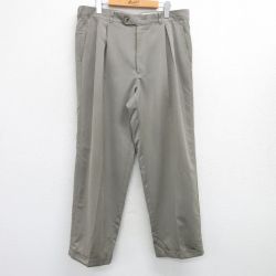 W36★古着 スラックス パンツ メンズ 80年代 80s USA製 タロン ベージュ系 カーキ 25apr28 中古 ボトムス ロング