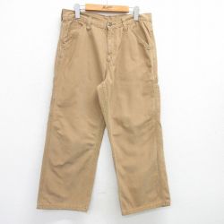 W33★古着 FADED GLORY ペインター パンツ メンズ ダック地 コットン ベージュ カーキ 25apr28 中古 ボトムス ロング