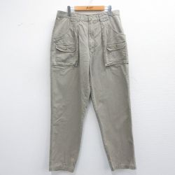 W35★古着 ブッシュ パンツ メンズ コットン 薄ベージュ カーキ 25apr28 中古 ボトムス ロング