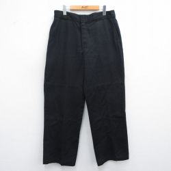 W35★古着 ディッキーズ Dickies ワーク パンツ メンズ ダブルニー 黒 ブラック 25apr28 中古 ボトムス ロング