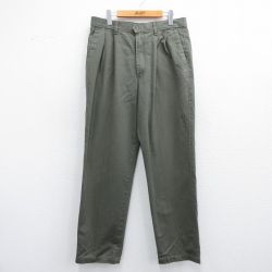 【50%OFF】W35★古着 ドッカーズ パンツ メンズ 00年代 00s 濃緑 グリーン 25apr28 中古 ボトムス ロング