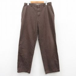W36★古着 オールドネイビー OLD NAVY パンツ メンズ ツイード 濃茶 ブラウン 25apr28 中古 ボトムス ロング