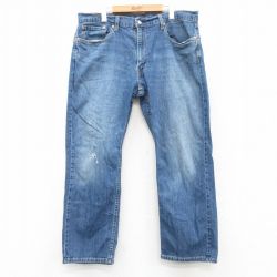 W40★古着 リーバイス Levis 559 ジーンズ メンズ ヒゲ 大きいサイズ 紺 ネイビー デニム 25apr28 中古 ボトムス ジーパン Gパン ロング パンツ
