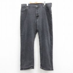 【20%OFF】W38★古着 ラングラー Wrangler ジーンズ メンズ 黒 ブラック デニム 25apr30 中古 ボトムス ジーパン Gパン ロング パンツ