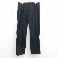 W36★古着 リー Lee チノ パンツ チノパン メンズ コットン 紺 ネイビー 25apr30 中古 ボトムス ロング