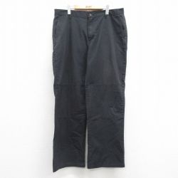 W39★古着 ディッキーズ Dickies ワーク パンツ メンズ ダブルニー 黒 ブラック 25apr30 中古 ボトムス ロング