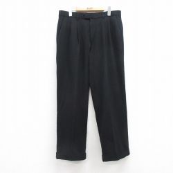 W34★古着 ドッカーズ スラックス パンツ メンズ 黒 ブラック 25apr30 中古 ボトムス ロング