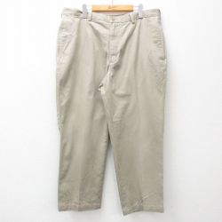 W38★古着 パンツ メンズ SAVANE コットン ベージュ カーキ 25may01 中古 ボトムス ロング