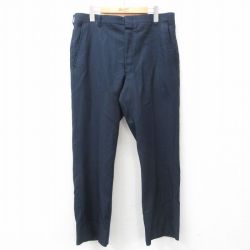 W34★古着 スラックス パンツ メンズ 80年代 80s タロン 紺 ネイビー 25may01 中古 ボトムス ロング