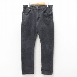 W34★古着 リーバイス Levis 502 ジーンズ メンズ 黒 ブラック 25may02 中古 ボトムス ジーパン Gパン ロング パンツ