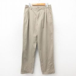 【50%OFF】W32★古着 チノ パンツ チノパン メンズ コットン ベージュ カーキ 25may02 中古 ボトムス ロング