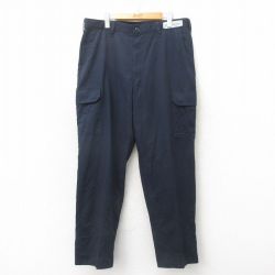 【50%OFF】W37★古着 ワーク カーゴ パンツ メンズ CiNTAS 紺 ネイビー 25may02 中古 ボトムス ロング