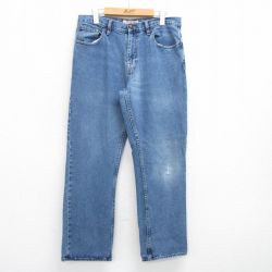 W33★古着 ビッグマック BIG MAC ジーンズ メンズ 00年代 00s コットン 紺 ネイビー デニム 【spe】 25may08 中古 ボトムス ジーパン Gパン ロング パンツ