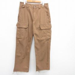 W33★古着 DULUTH カーゴ パンツ メンズ ダック地 コットン 茶 ブラウン 【spe】 25may09 中古 ボトムス ロング