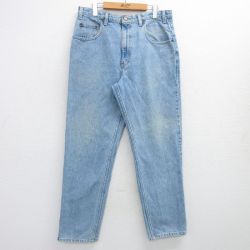 W36★古着 アリゾナジーンズ ジーンズ メンズ コットン 紺 ネイビー デニム 25may09 中古 ボトムス ジーパン Gパン ロング パンツ