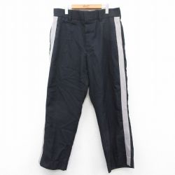 W36★古着 スラックス パンツ メンズ 90年代 90s USA製 黒 ブラック 25may10 中古 ボトムス ロング