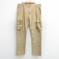 W38★古着 ラングラー Wrangler カーゴ パンツ メンズ ベージュ系 カーキ 25may10 中古 ボトムス ロング