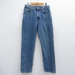 W31★古着 ラルフローレン Ralph Lauren ポロジーンズ ブランド ジーンズ メンズ コットン 紺 ネイビー デニム 25may10 中古 ボトムス ジーパン Gパン ロング パンツ