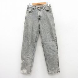 【50%OFF】W29★古着 リーバイス Levis ジーンズ メンズ 90年代 90s コットン USA製 グレー系 デニム 【spe】 25may13 中古 ボトムス ジーパン Gパン ロング パンツ