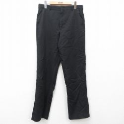 W32★古着 スラックス パンツ メンズ 80年代 80s タロン 黒 ブラック 25may14 中古 ボトムス ロング
