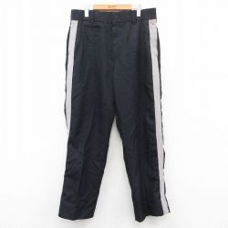 W35★古着 スラックス パンツ メンズ 90年代 90s 黒 ブラック 25may15 中古 ボトムス ロング