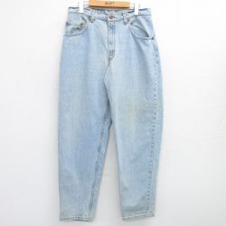 W34★古着 リーバイス Levis 560 ジーンズ メンズ 00年代 00s テーパード コットン 薄紺 ネイビー デニム 25may15 中古 ボトムス ジーパン Gパン ロング パンツ