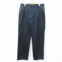 【50%OFF】W34★古着 ノーティカ NAUTICA ブランド パンツ メンズ コットン 濃紺 ネイビー 25may15 中古 ボトムス ロング