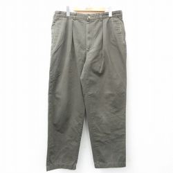 W34★古着 ラルフローレン Ralph Lauren ブランド チノ パンツ チノパン メンズ 90年代 90s コットン USA製 緑系 グリーン 25may17 中古 ボトムス ロング
