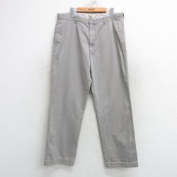 W36★古着 ジェイクルー J.CREW パンツ メンズ コットン 薄グレー 25may17 中古 ボトムス ロング