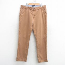 W36★古着 トミーヒルフィガー TOMMY HILFIGER ブランド パンツ メンズ 茶系 ブラウン 25may17 中古 ボトムス ロング
