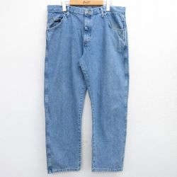W38★古着 ラングラー Wrangler ジーンズ メンズ コットン 紺 ネイビー デニム 25may17 中古 ボトムス ジーパン Gパン ロング パンツ
