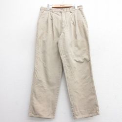 W34★古着 EMS パンツ メンズ 90年代 90s コットン ベージュ カーキ 【spe】 25may17 中古 ボトムス ロング